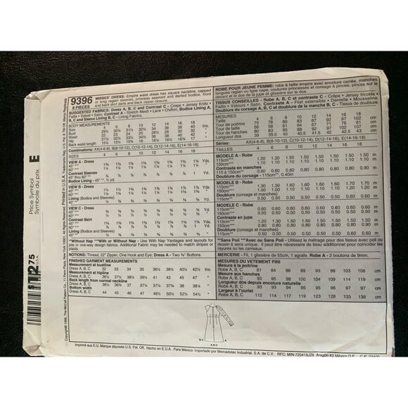 McCall's Misses Dress Sewing Pattern Sz 4 - 8 9396 - Uncut - Picture 5 of 9